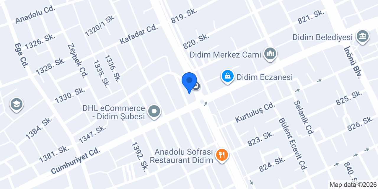 Tatlıses Çiğ Köfte didim konumu