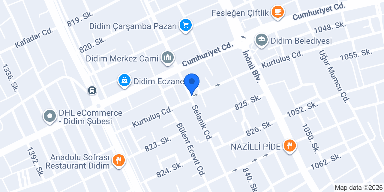 İncir Ağacı Çarşı Şube konumu