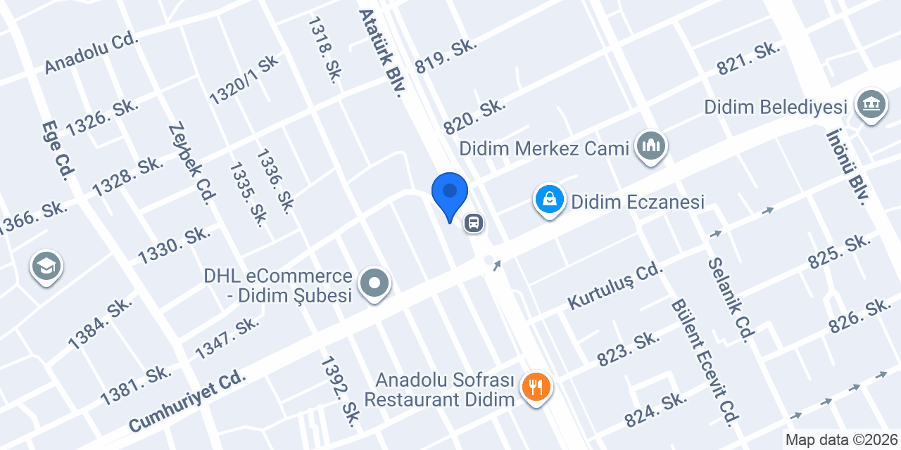 Didim Baltacı Hamamı konumu