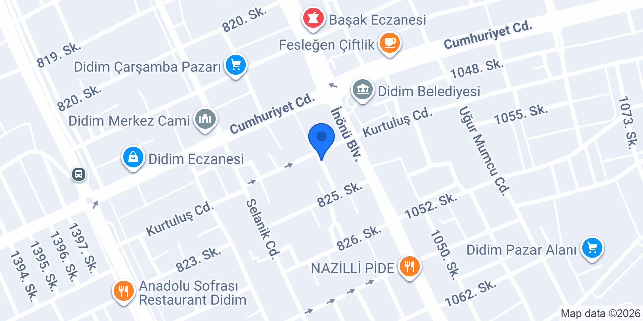 Didim Cadde Simit Sarayı - Pastane konumu