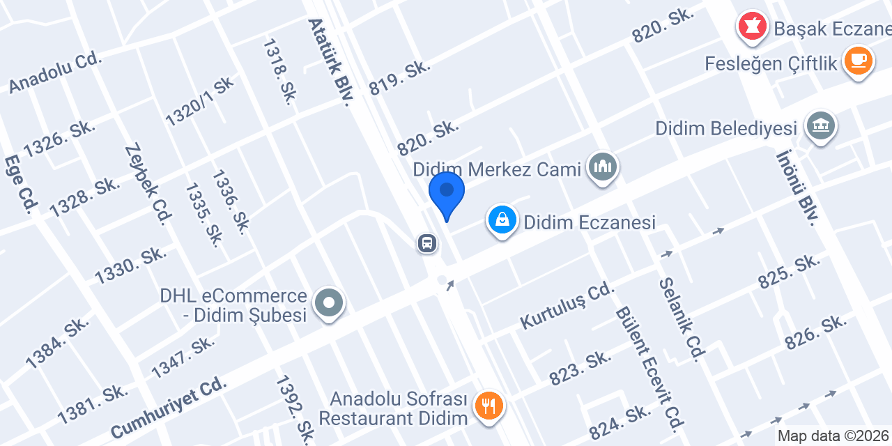 Halkbank Didim Şubesi konumu