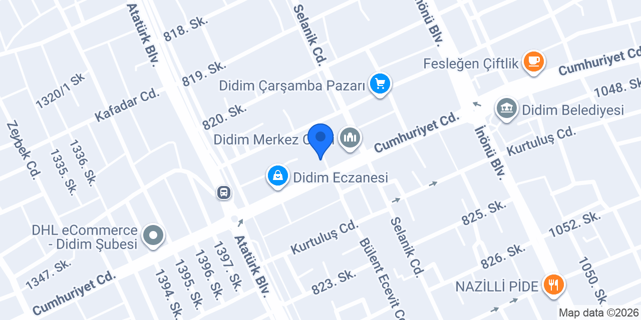 Didim Çiçekçilik konumu