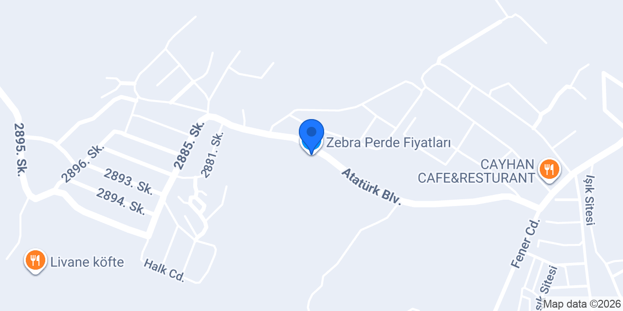 Zebra Perde Fiyatları konumu