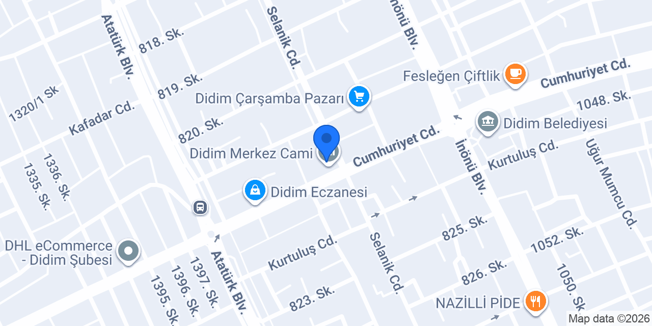Didim Merkez Cami konumu