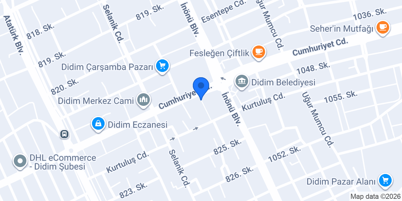 MEGA DİDİM Turizm Taşımacılık konumu
