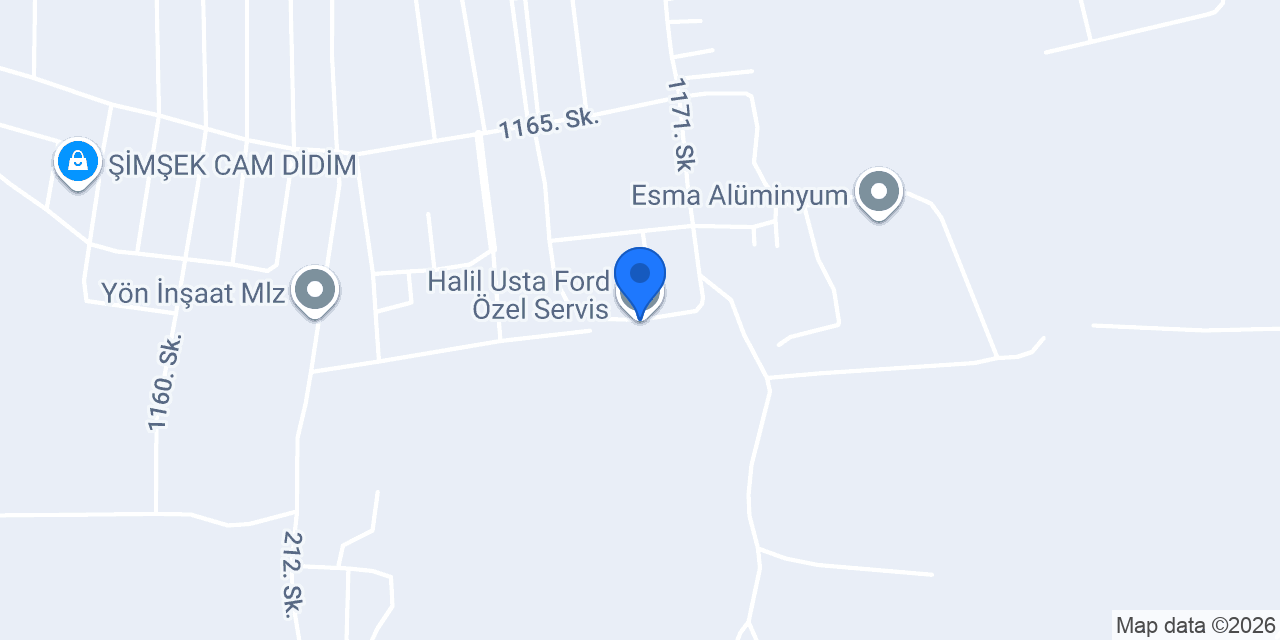 Halil Usta Ford Özel Servis konumu