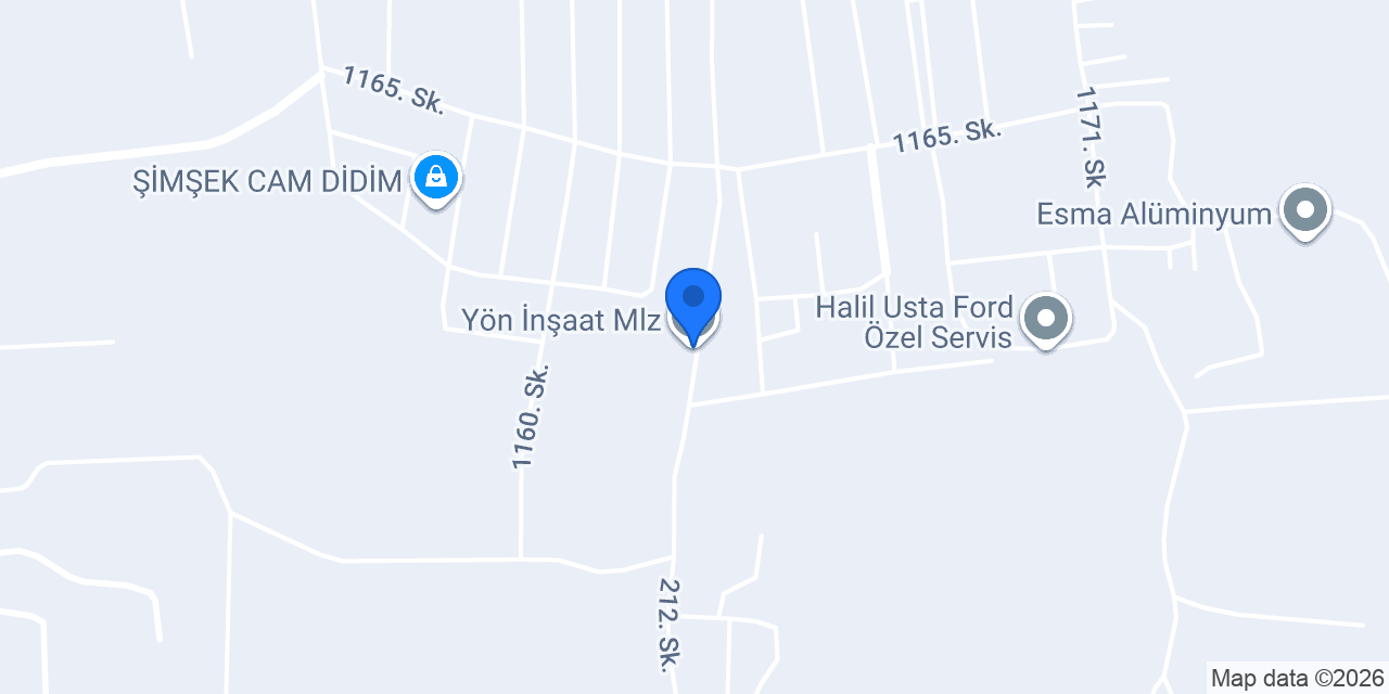 Yön İnşaat Mlz. konumu