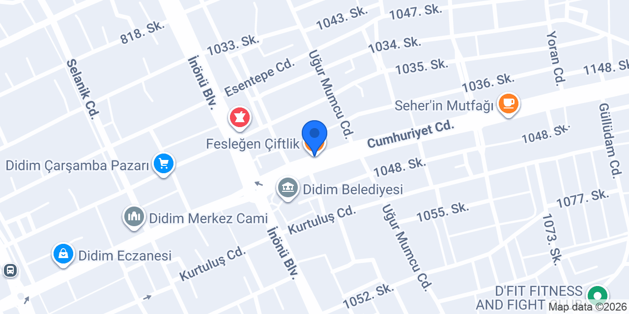Fesleğen Çiftlik konumu