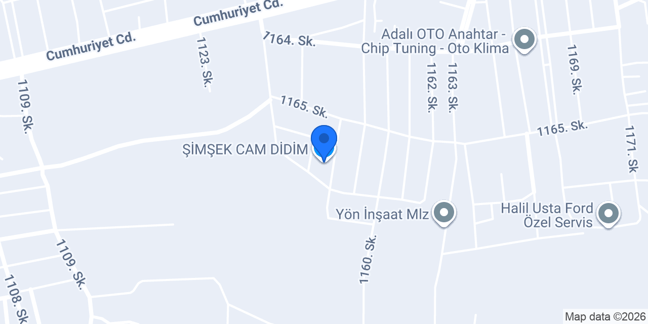 ŞİMŞEK CAM DİDİM konumu