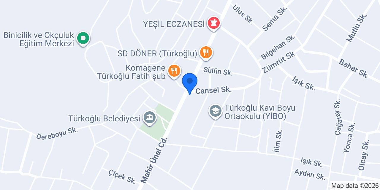 Can paça ve çorba salonu Türkoğlu konumu