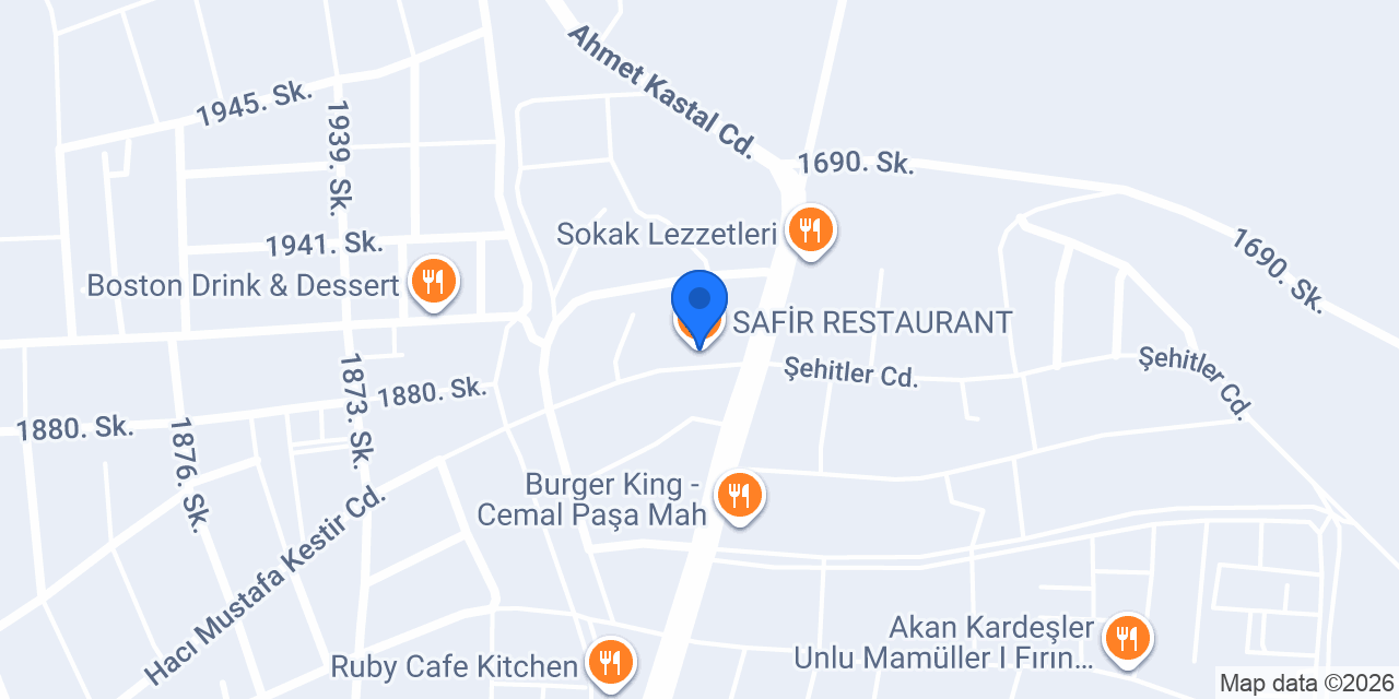 SAFİR RESTAURANT konumu
