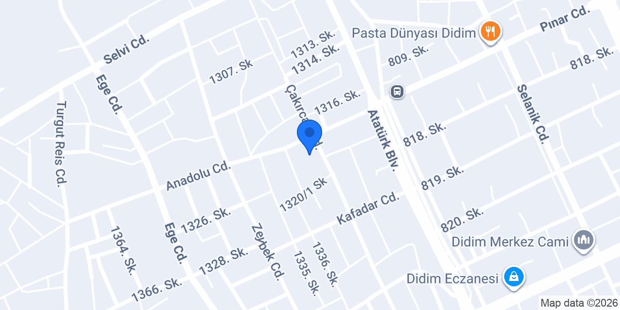 Özel Didim Çınar Kurs Merkezi konumu