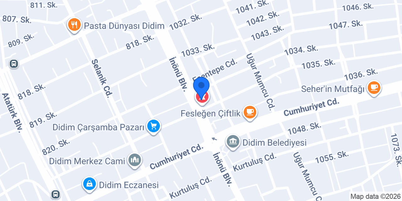 Atak Oto Lastik konumu