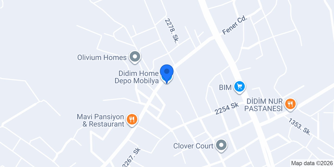 Didim Home Depo Mobilya konumu