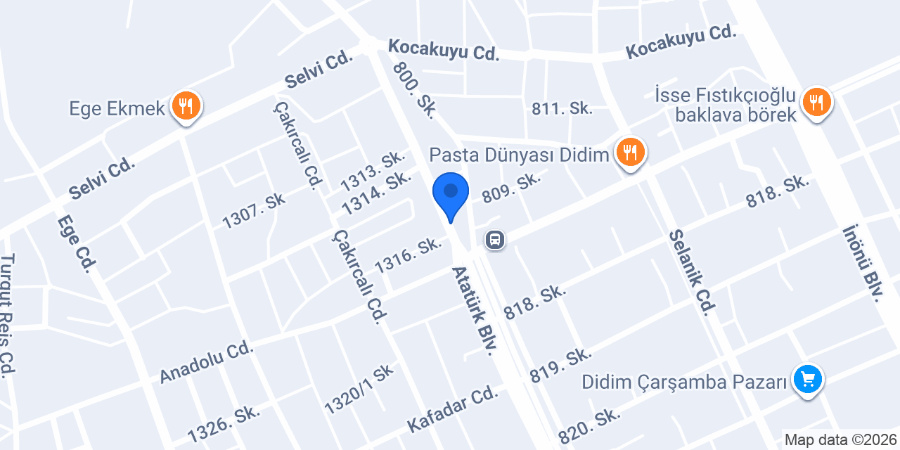 Didim Tente Branda konumu