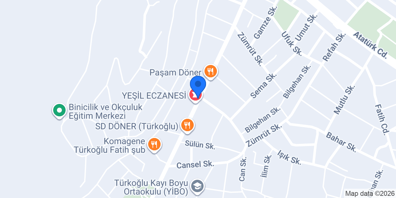 Türkoğlu İşler Kitabevleri konumu