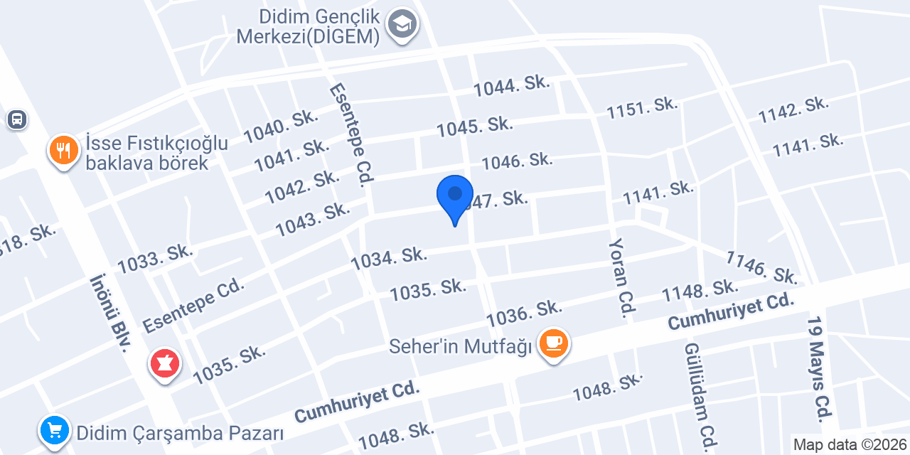 Glutensiz Didim konumu