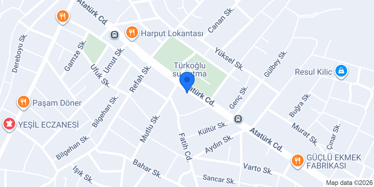 Halkbank Türkoğlu Prefabrik Şubesi konumu