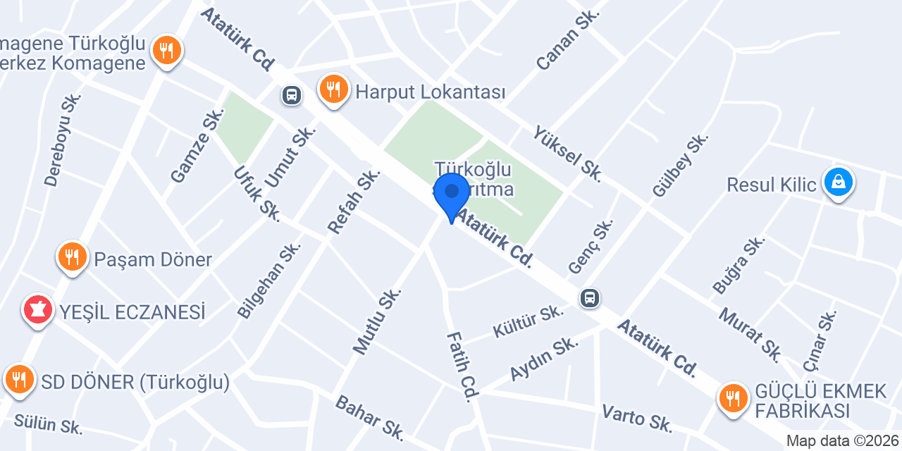 Tuğra Sürücü Kursu konumu