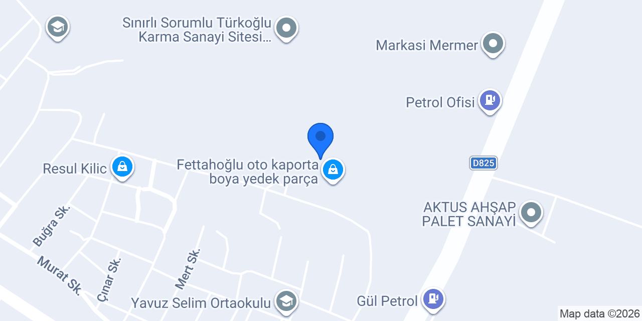 KMY Yılmaz Makina konumu