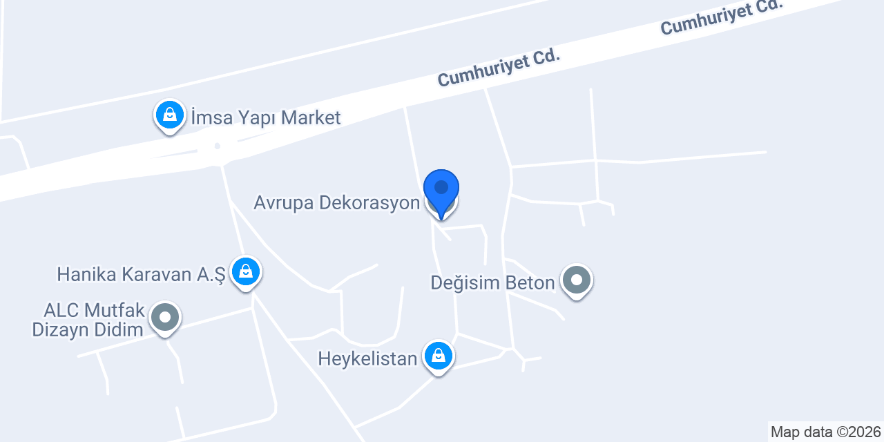 Avrupa Dekorasyon konumu