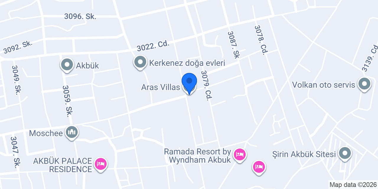 Aras Villas konumu