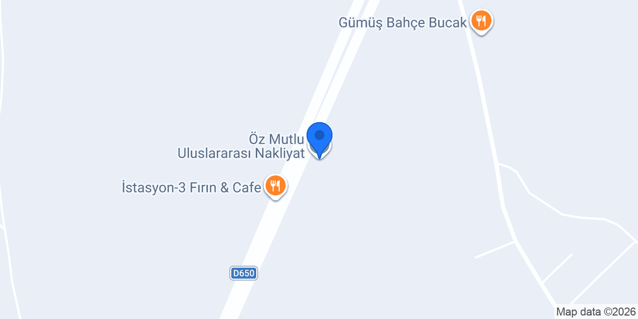 Öz Mutlu Uluslararası Nakliyat konumu