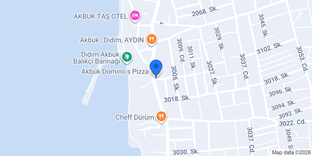 Akbük Domino's Pizza konumu