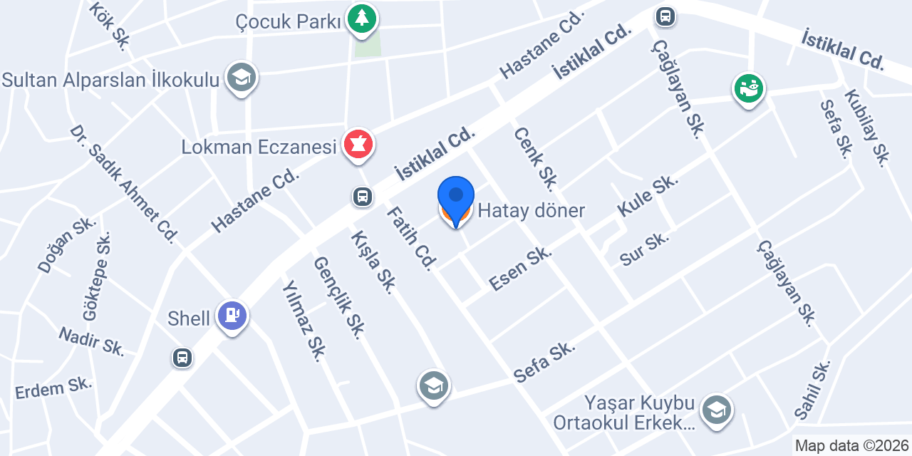 Hatay döner konumu