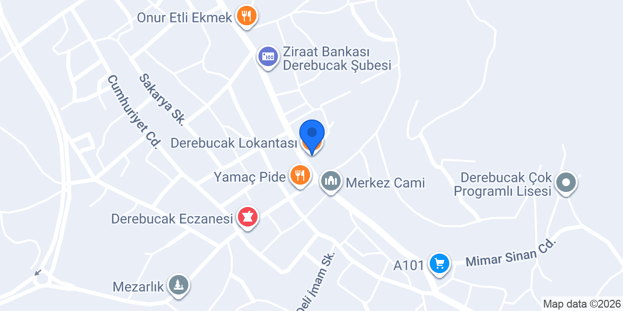 Derebucak Lokantası konumu