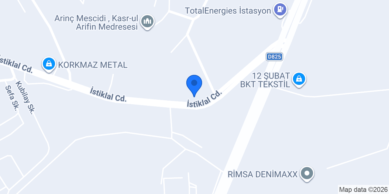 Marash Döküm Fabrikası konumu