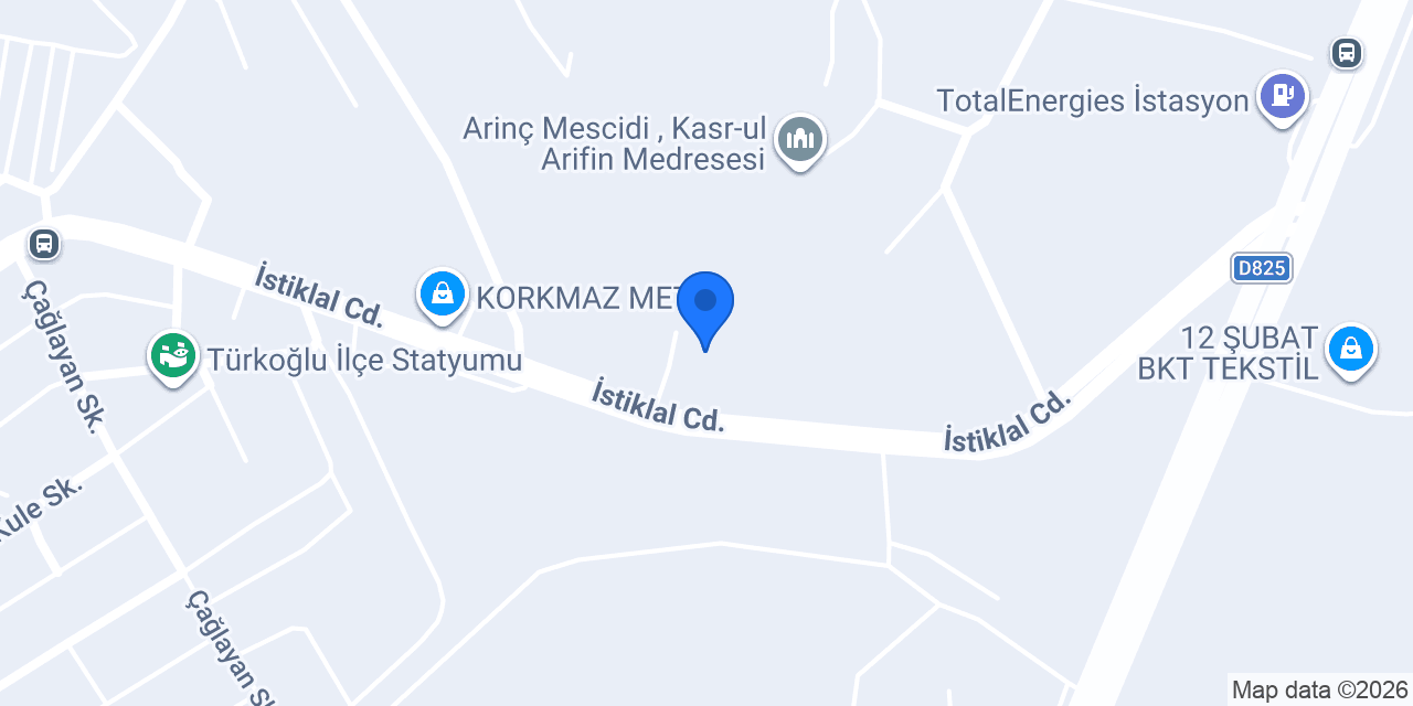 Arınç birkethanesi konumu