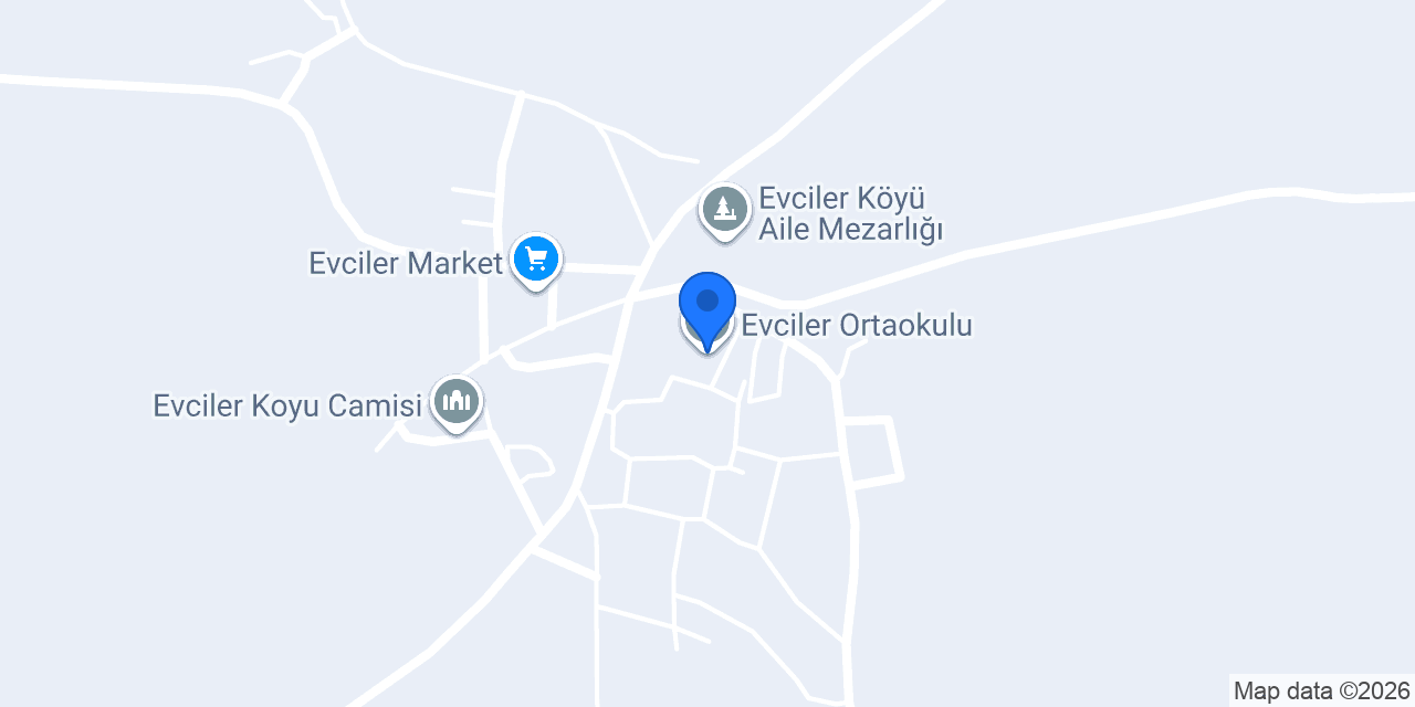 Evciler Ortaokulu konumu