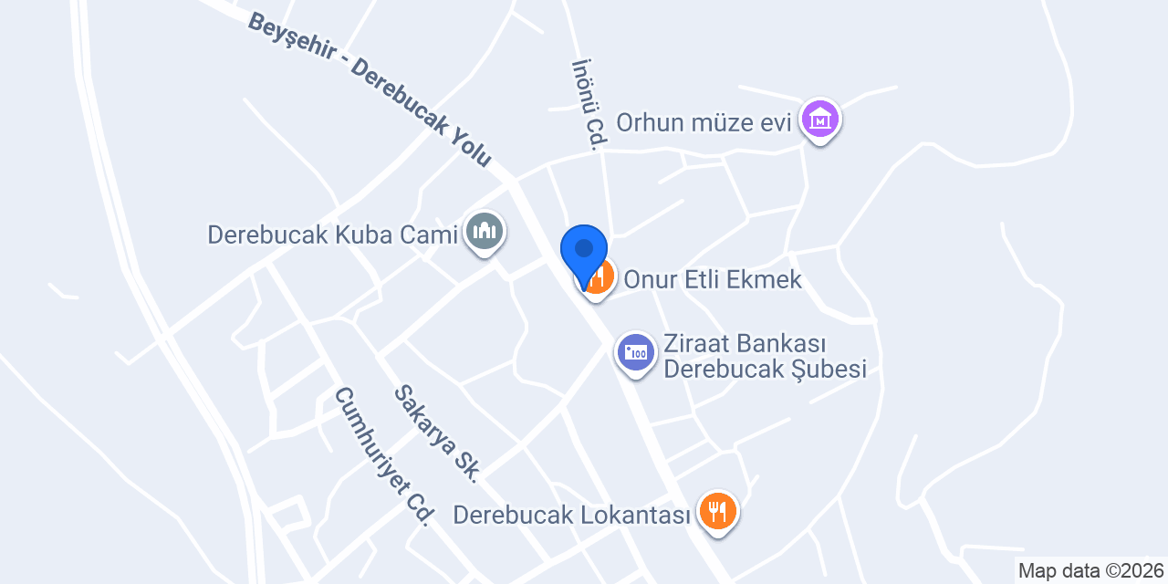 Derebucak Belediyesi konumu