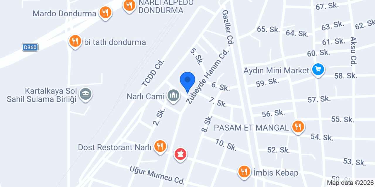 Narlı Aile Sağlığı Merkezi konumu