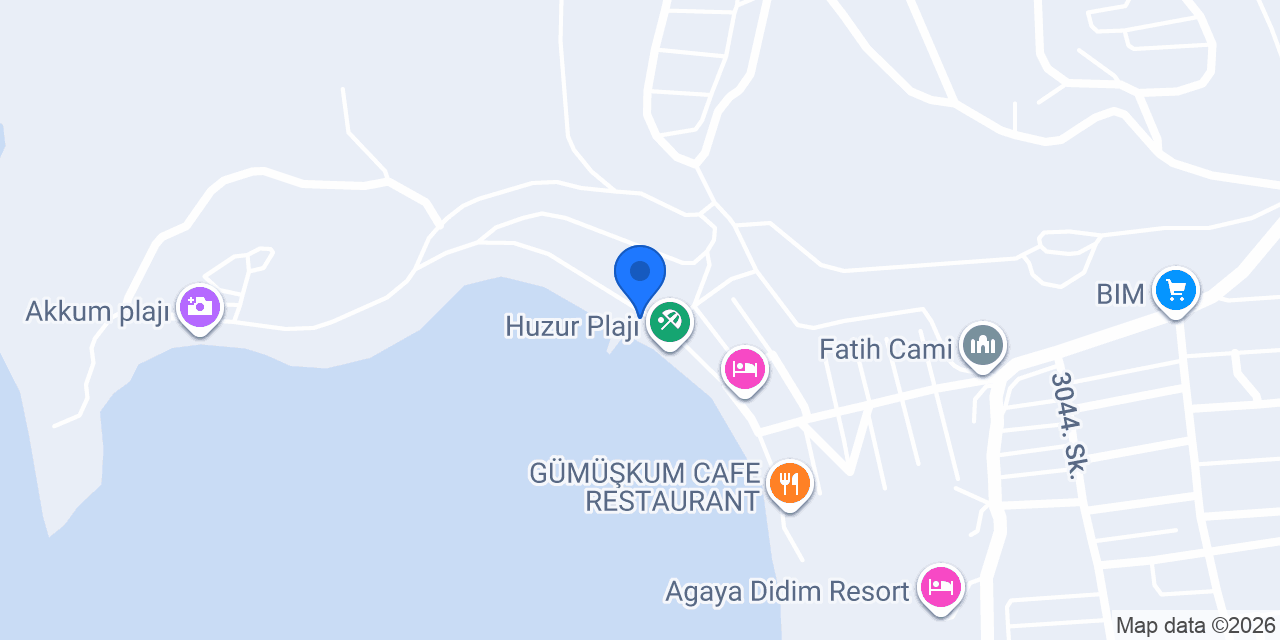 Mavi Beyaz Beach Restoran konumu