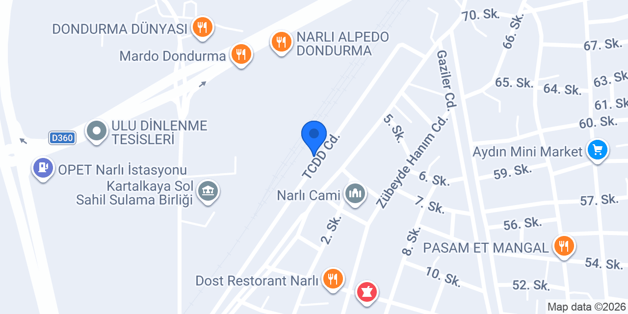 Narlı Gar konumu