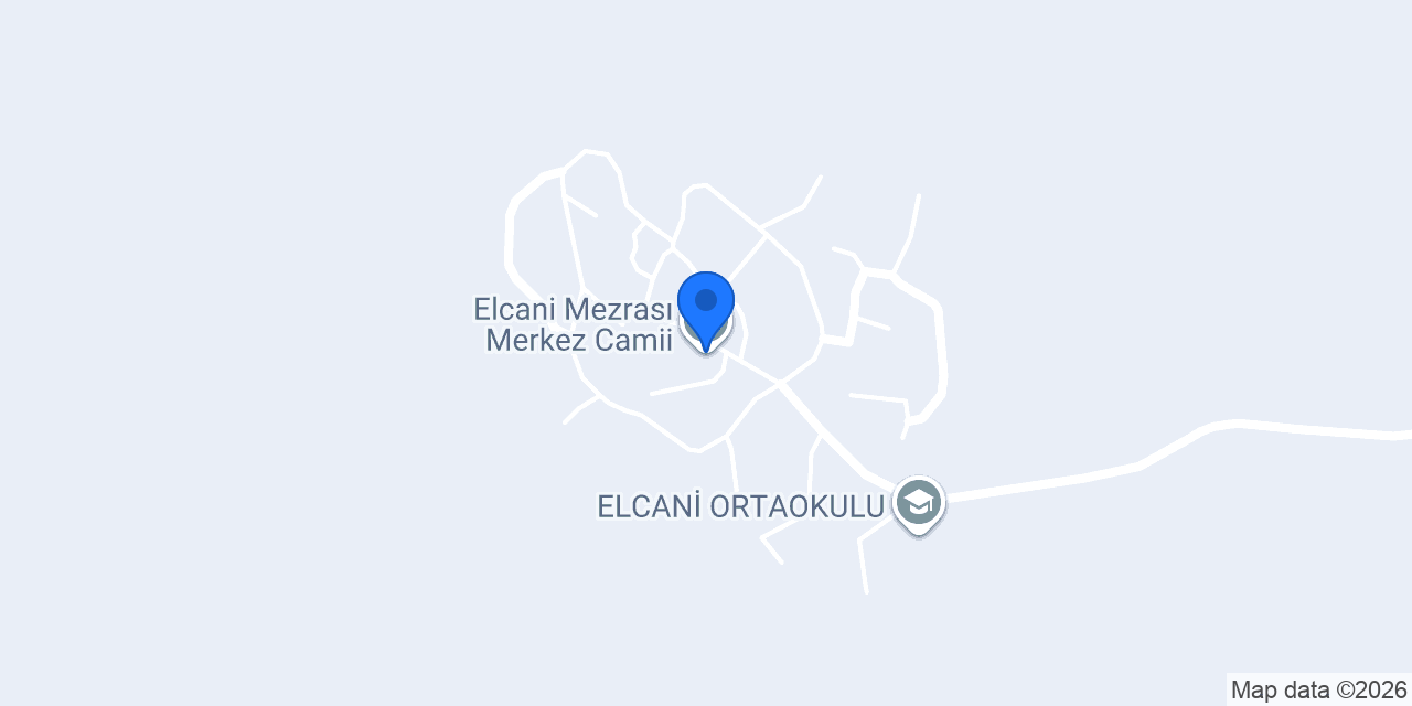 Elcani Mezrası Merkez Camii konumu