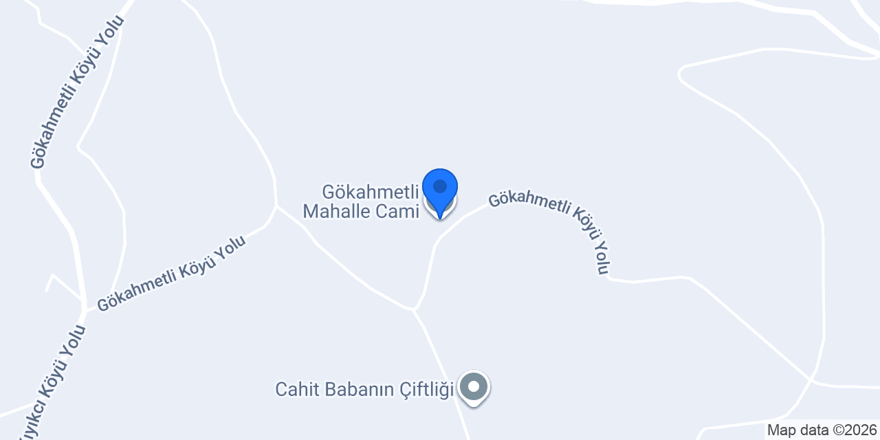 Gökahmetli Mahalle Cami konumu