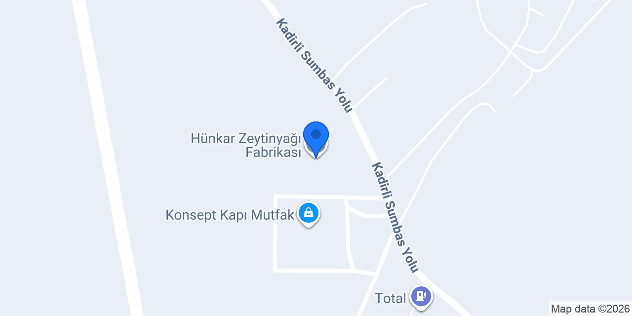 Hünkar Zeytinyağı Fabrikası konumu
