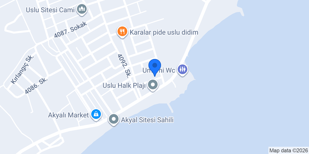 Üstündağ Apart Yazlık Didim konumu