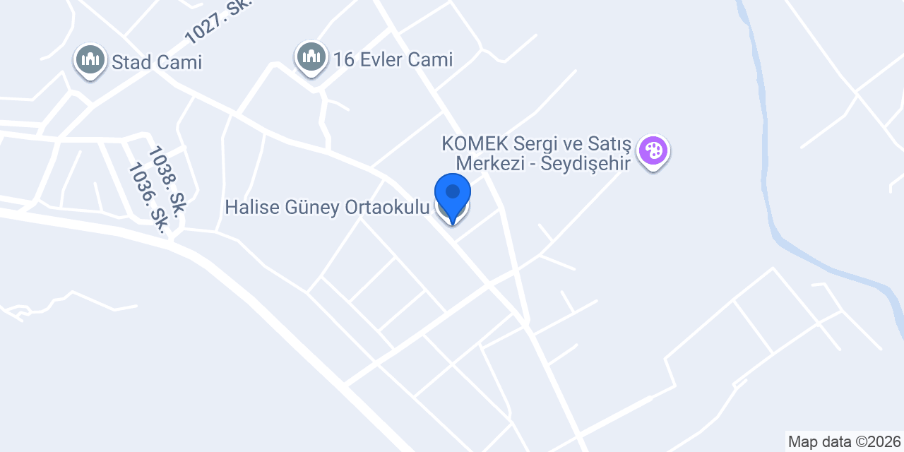 Halise Güney Ortaokulu konumu