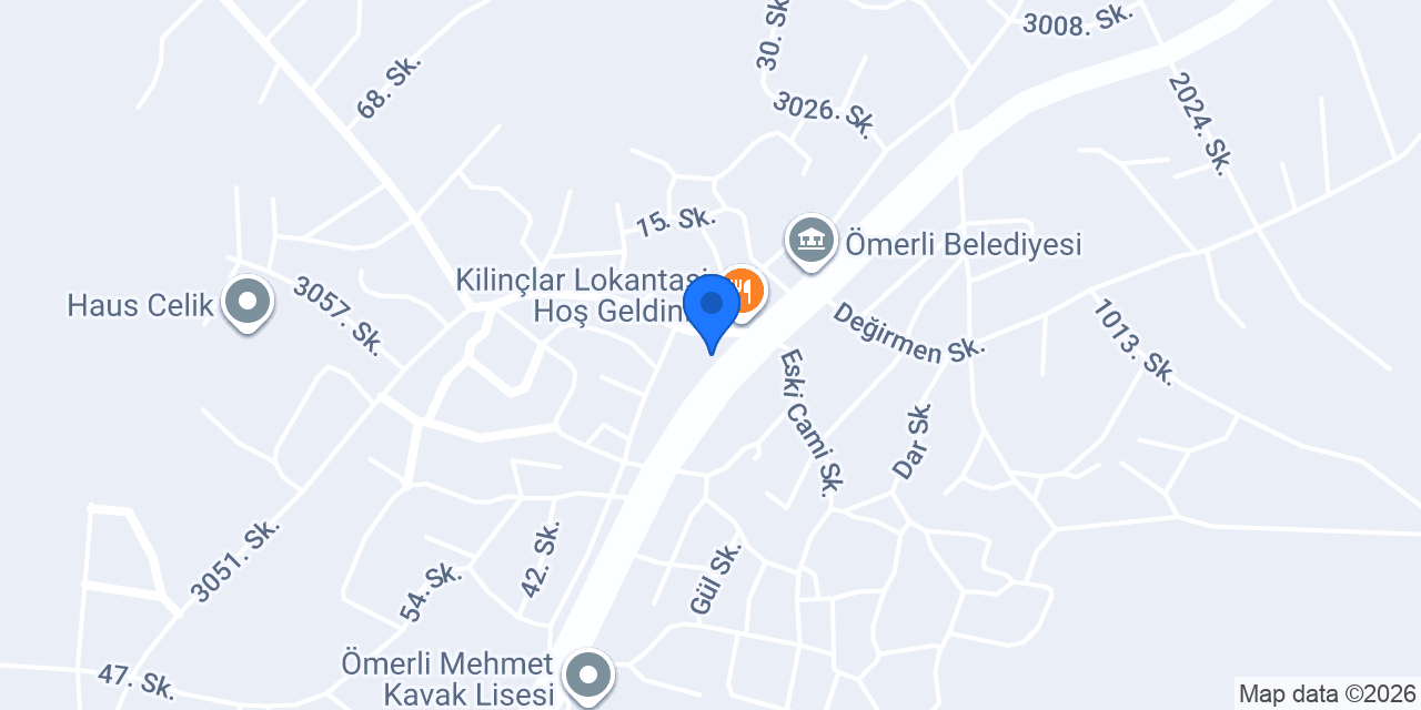 Ömerli cadde Tantuni konumu