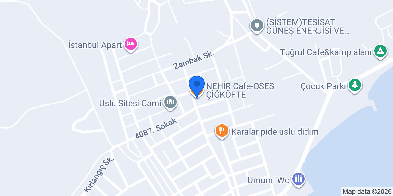 NEHİR Cafe-OSES ÇİĞKÖFTE konumu