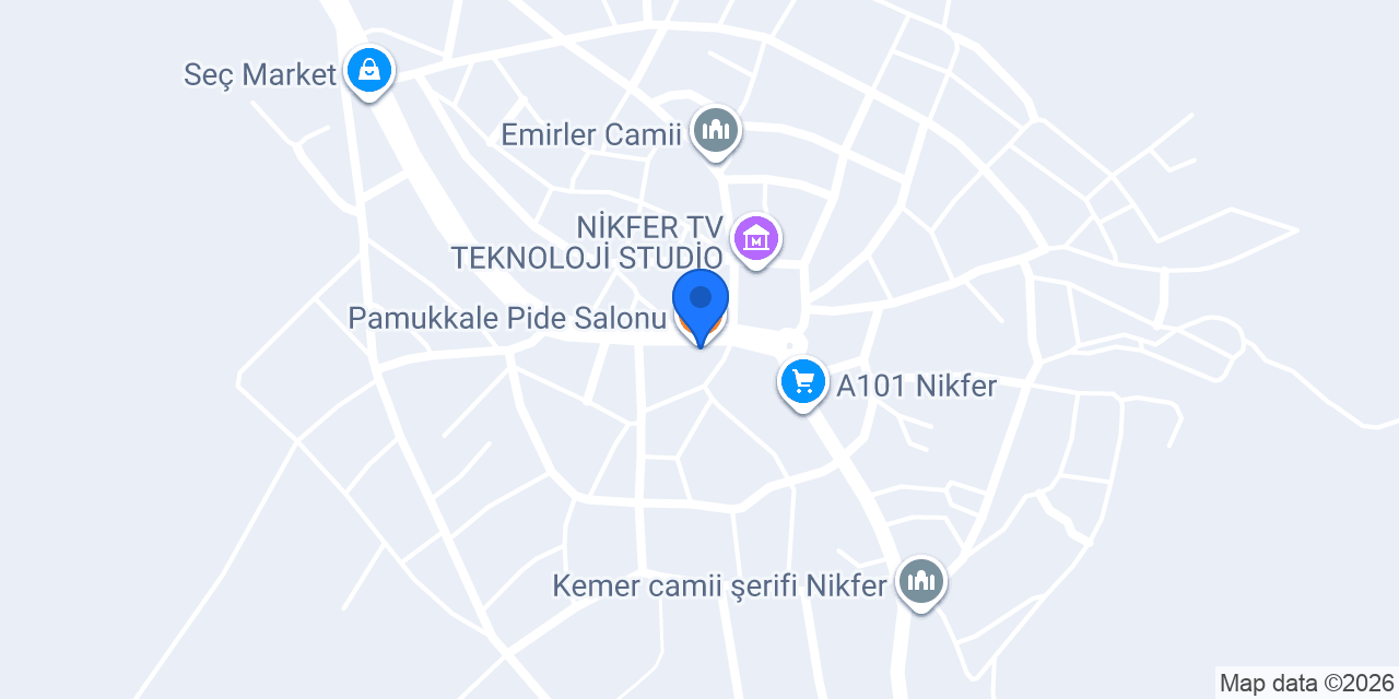 Pamukkale Pide Salonu konumu
