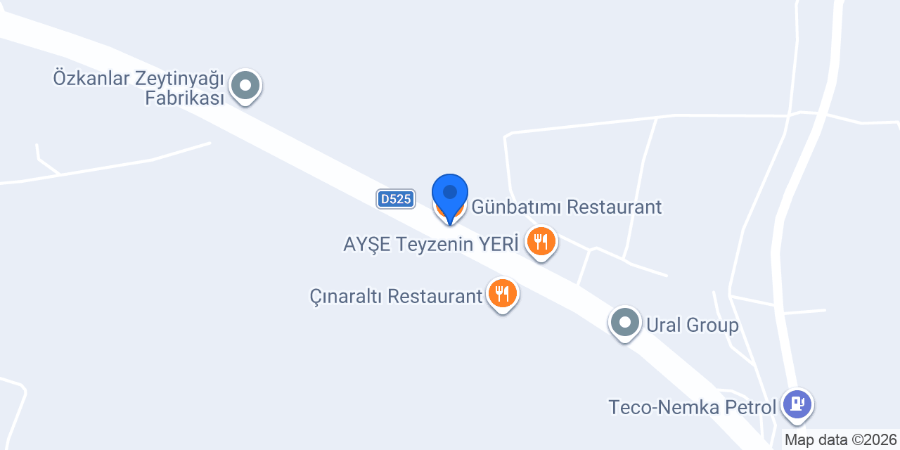 Günbatımı Restaurant konumu