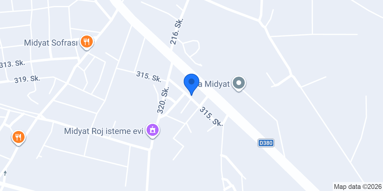 Midyat akyol oto lastik yol yardımı konumu