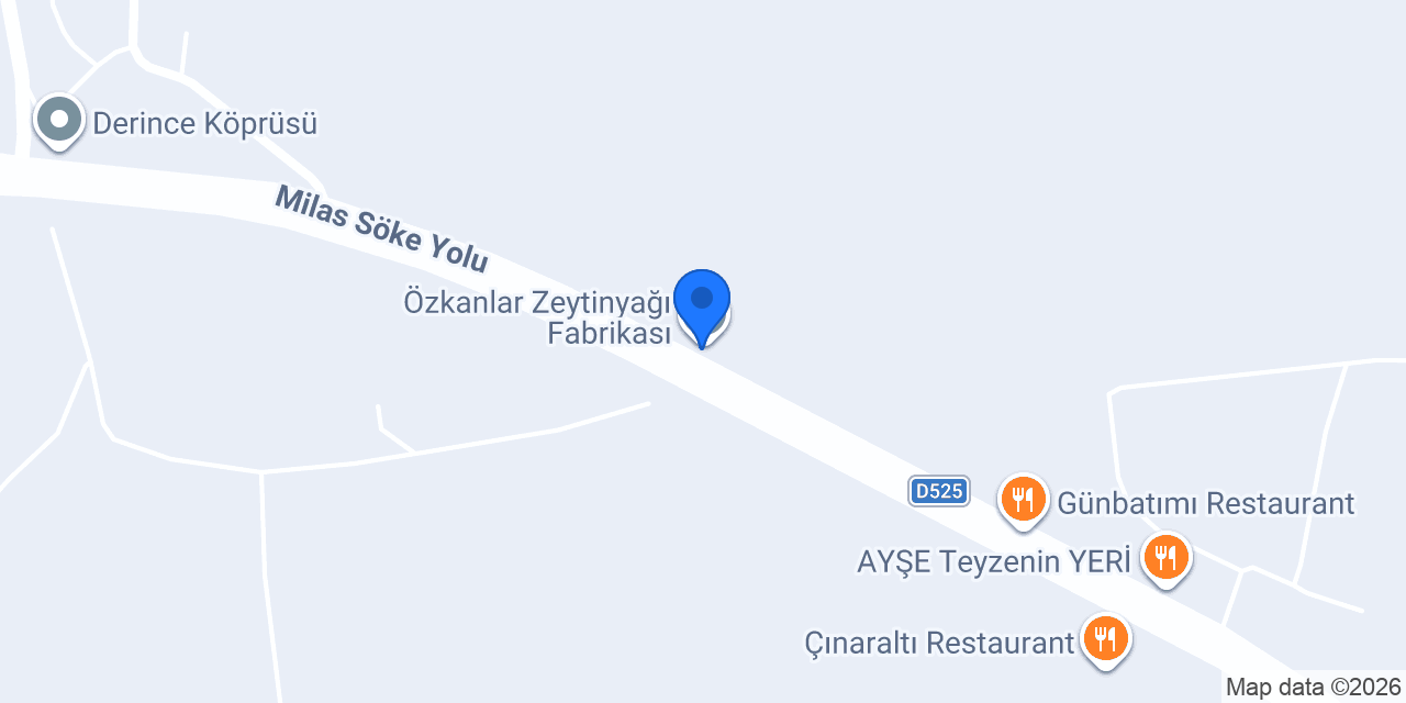 Özkanlar Zeytinyağı Fabrikası konumu