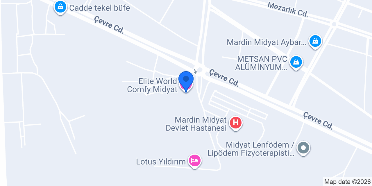 Elite World Comfy Midyat konumu