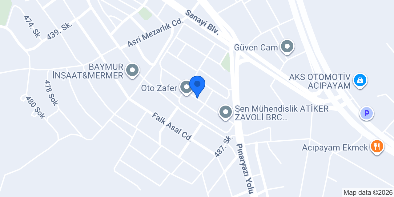 ATMAZ OTO BOYA konumu